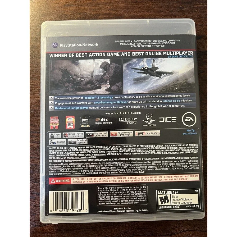 Battlefield 3 (Sony PlayStation 3, 2011)
